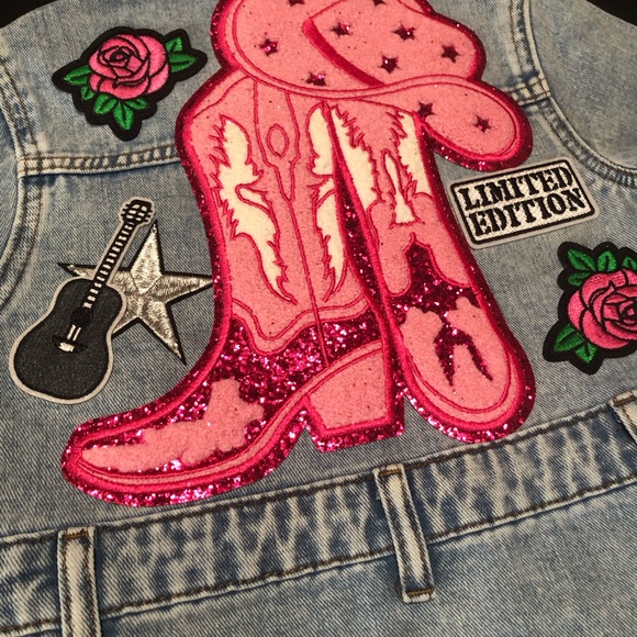 SOLD💖🐴🤠 STORY PATCH’D Designed “Boots on the Ground” Denim Cargo Style Dress 💖🐴🤠 - Picture 1 of 7